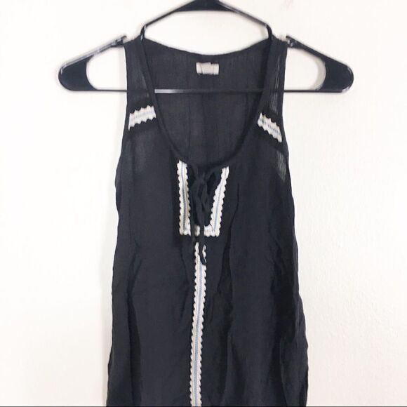 ASO TVD Ecote Black Tank Top with White & Blue Aztec Tank Top - Picture 3 of 8